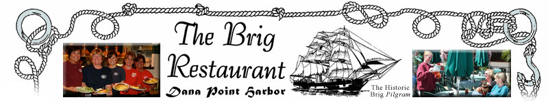 Photos from The Brig Restaurant shown at the top of the web page